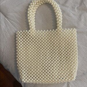 Chic Pearl Beaded Tote Bag